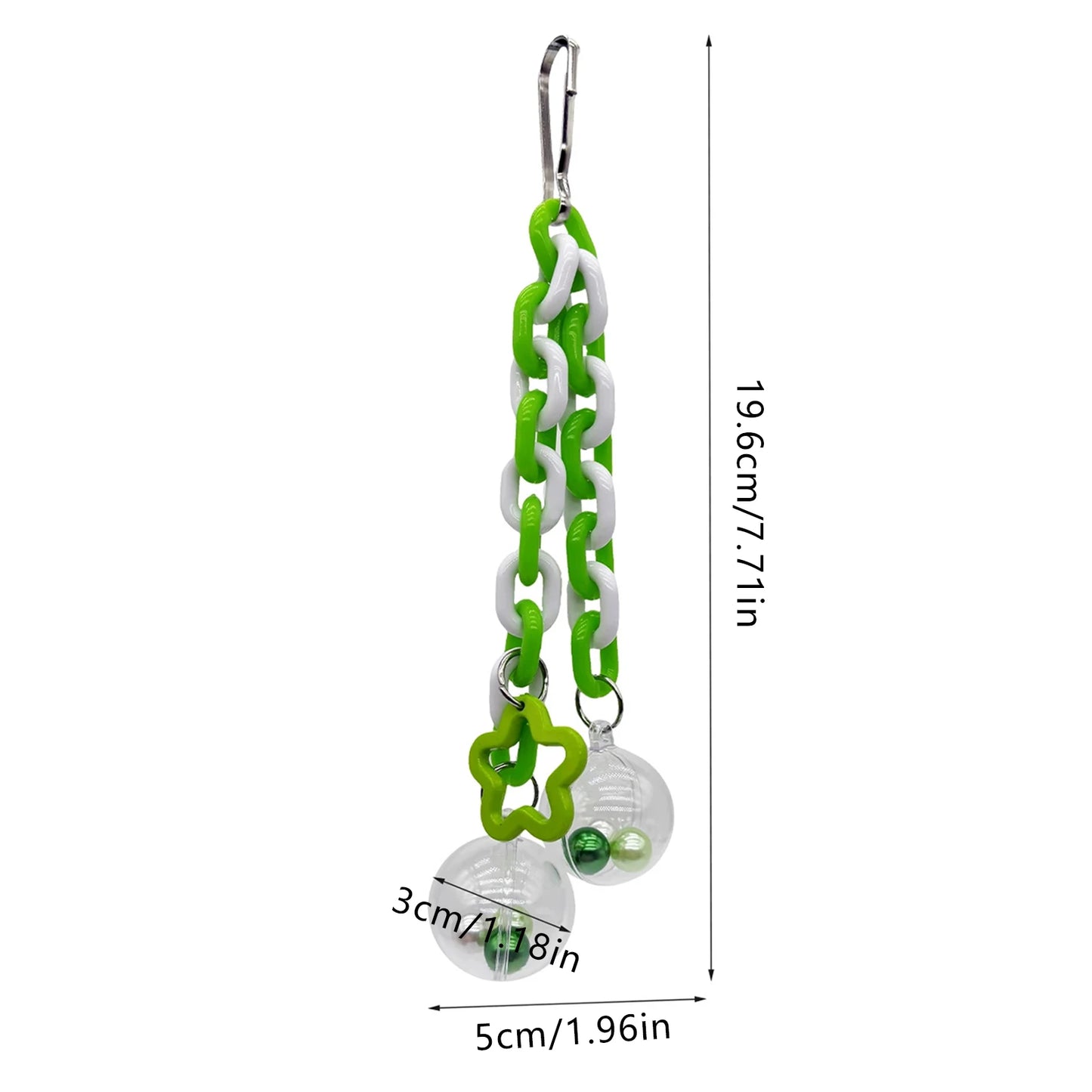 Parrot Toy With Colorful Beads And Hanging Balls