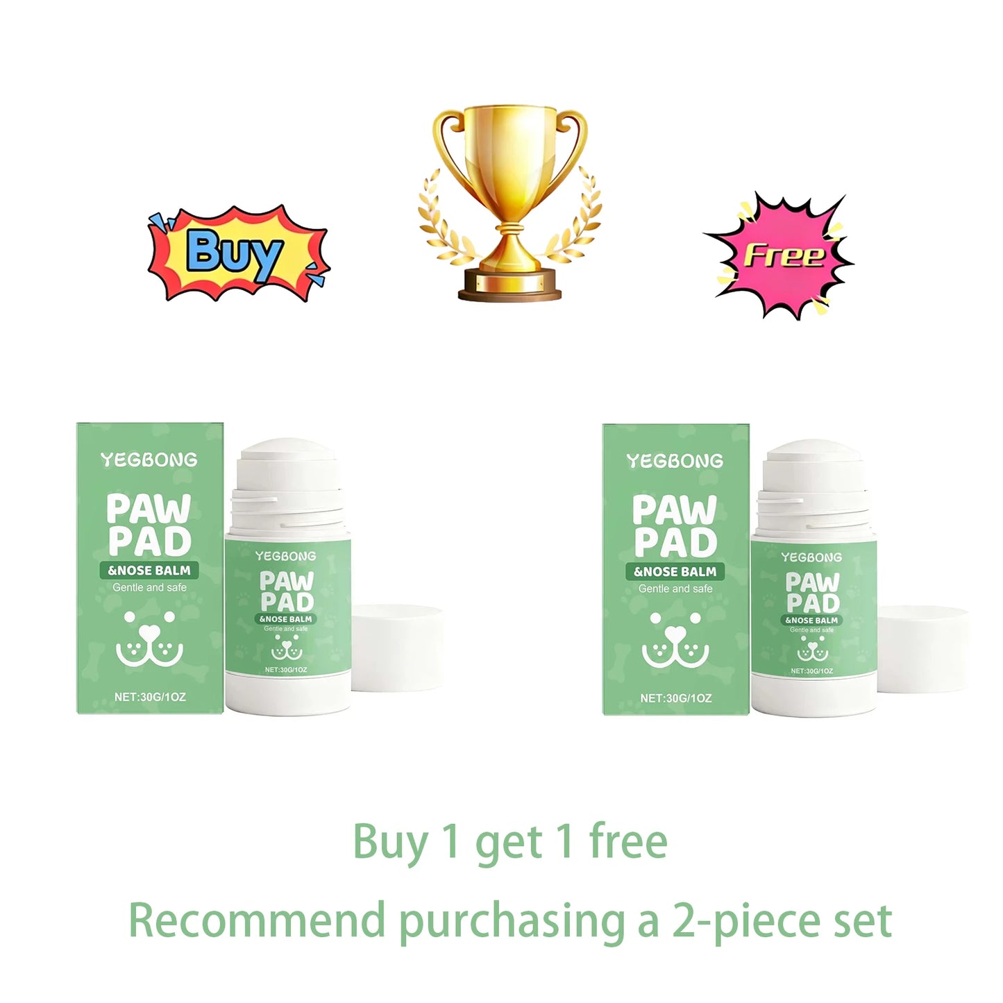 Pet Paw Care Cream for Dogs And Cats - Moisturizing Hydrating Paw Pad & Claw Protection