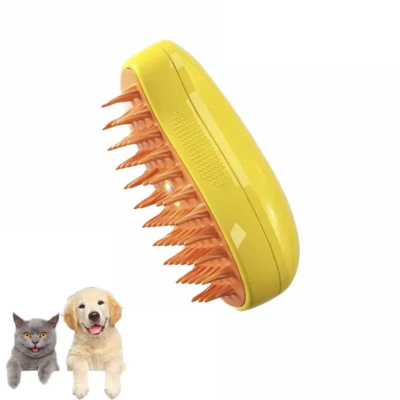 Cat Dog Steam Spray Brush For Massage And Grooming 3 in 1
