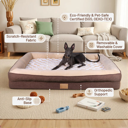 Anti slip Bottom Removable Washable Dog Bed Sofa Orthopedic Memory Foam Pet Bed
