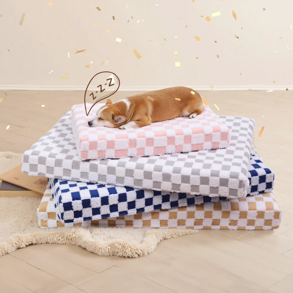 Soft Orthopedic Memory Foam Pet Bed Reversible  Velvet Design Waterproof Non-Slip Base Washable