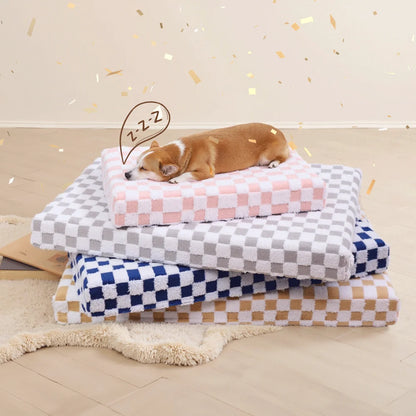 Soft Orthopedic Memory Foam Pet Bed Reversible  Velvet Design Waterproof Non-Slip Base Washable