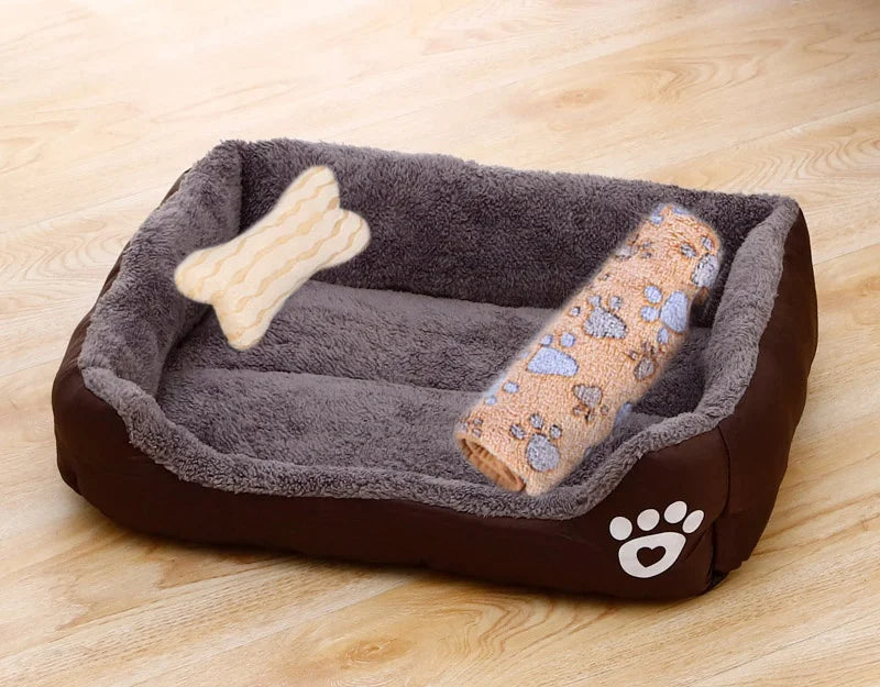 Warm Pet Bed Candy-colored Square Nest