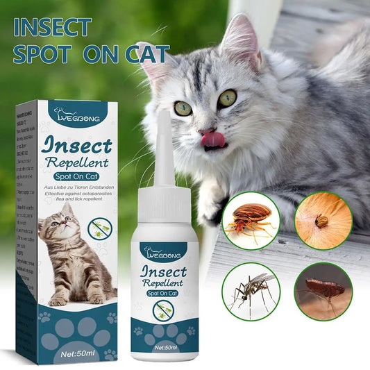 Pet Flea, Lice, Insect Killer Drops, Relieves Itching