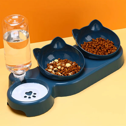 Pet Bowls With Water Feeder, 3 In 1 Ear Design With Neck Protection