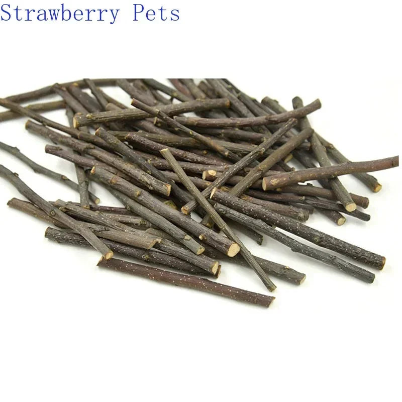 5pcs 10pcs 40pcs Chew Stick Apple Tree Branch Hamster Squirrel Natural Toys