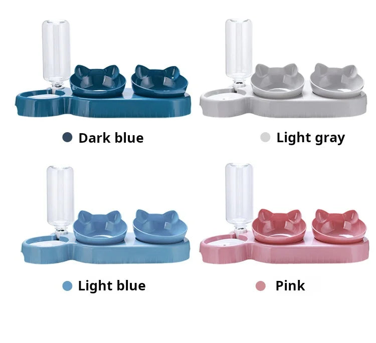 Pet Bowls With Water Feeder, 3 In 1 Ear Design With Neck Protection