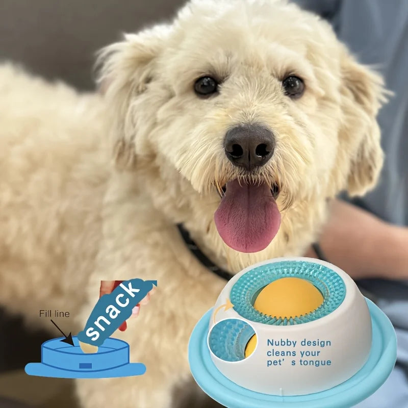 Pet Licking Interactive Snack Bowl, Promotes Dental Health