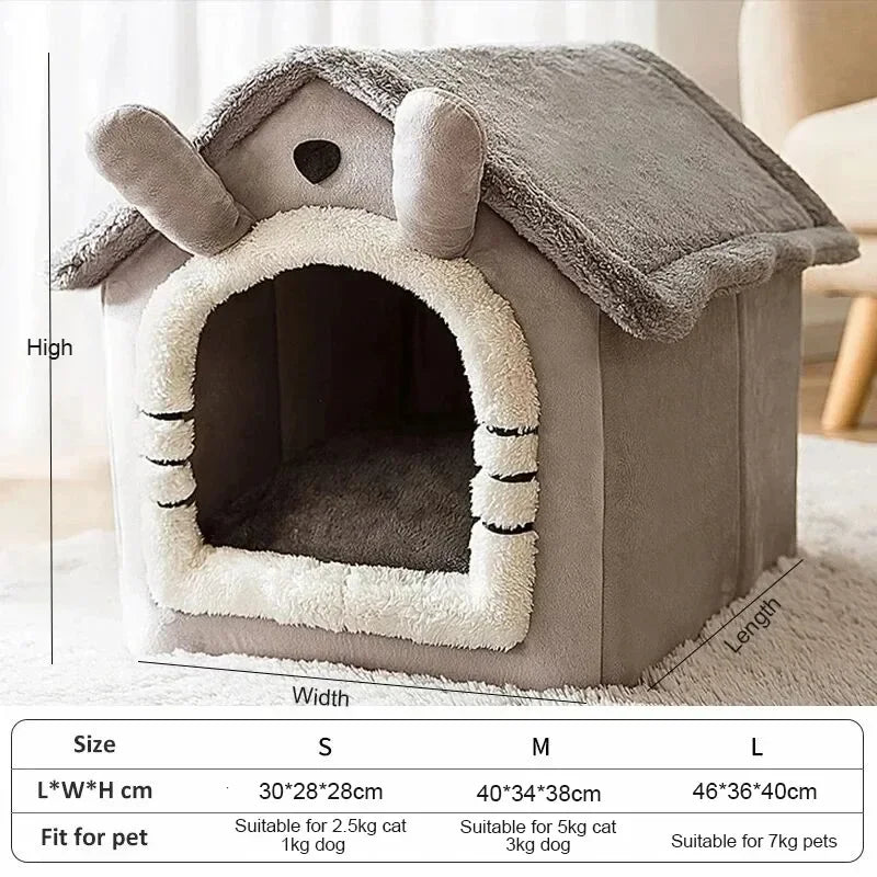 Indoor Warm Soft Dog HouseRemovable and Washable Cushion Suitable For All Seasons