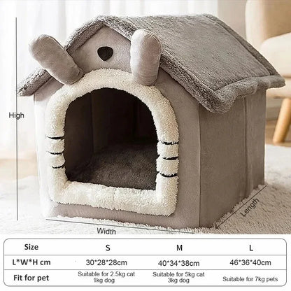 Indoor Warm Soft Dog HouseRemovable and Washable Cushion Suitable For All Seasons