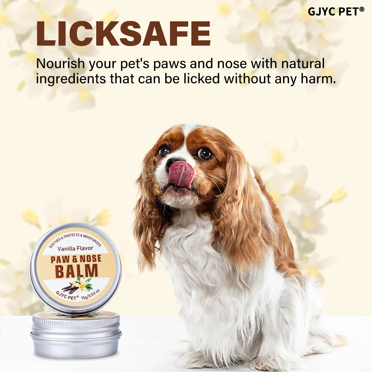 Pet Paw & Nose Balm Vanilla Scent Moisturizing Soothing Anti-Cracking Repair