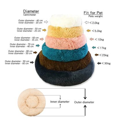 Round Pet Super Soft Bed for Larger Pets