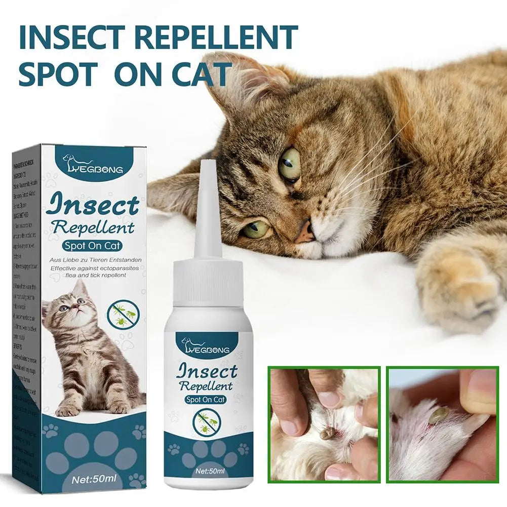 Pet Flea, Lice, Insect Killer Drops, Relieves Itching
