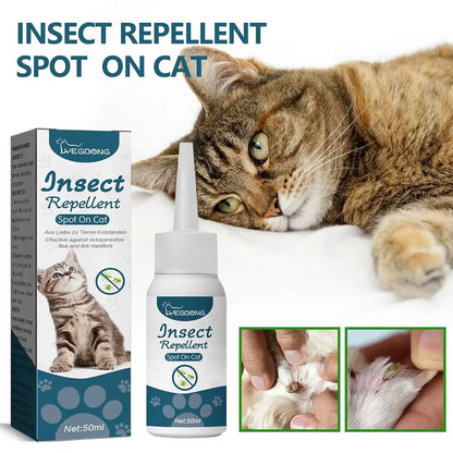 Pet Flea, Lice, Insect Killer Drops, Relieves Itching
