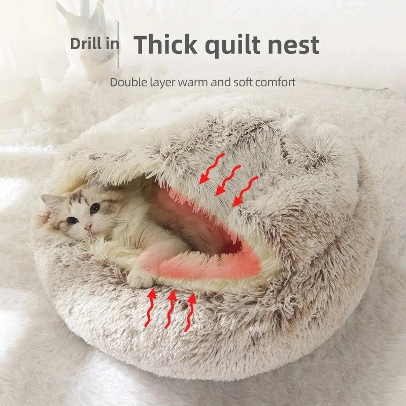 Autumn And Winter Soft Plush Pet Nest-Bed