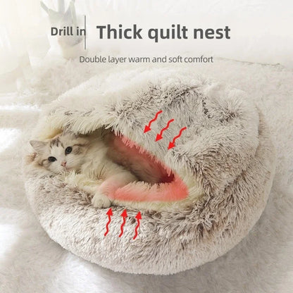 Autumn And Winter Soft Plush Pet Nest-Bed
