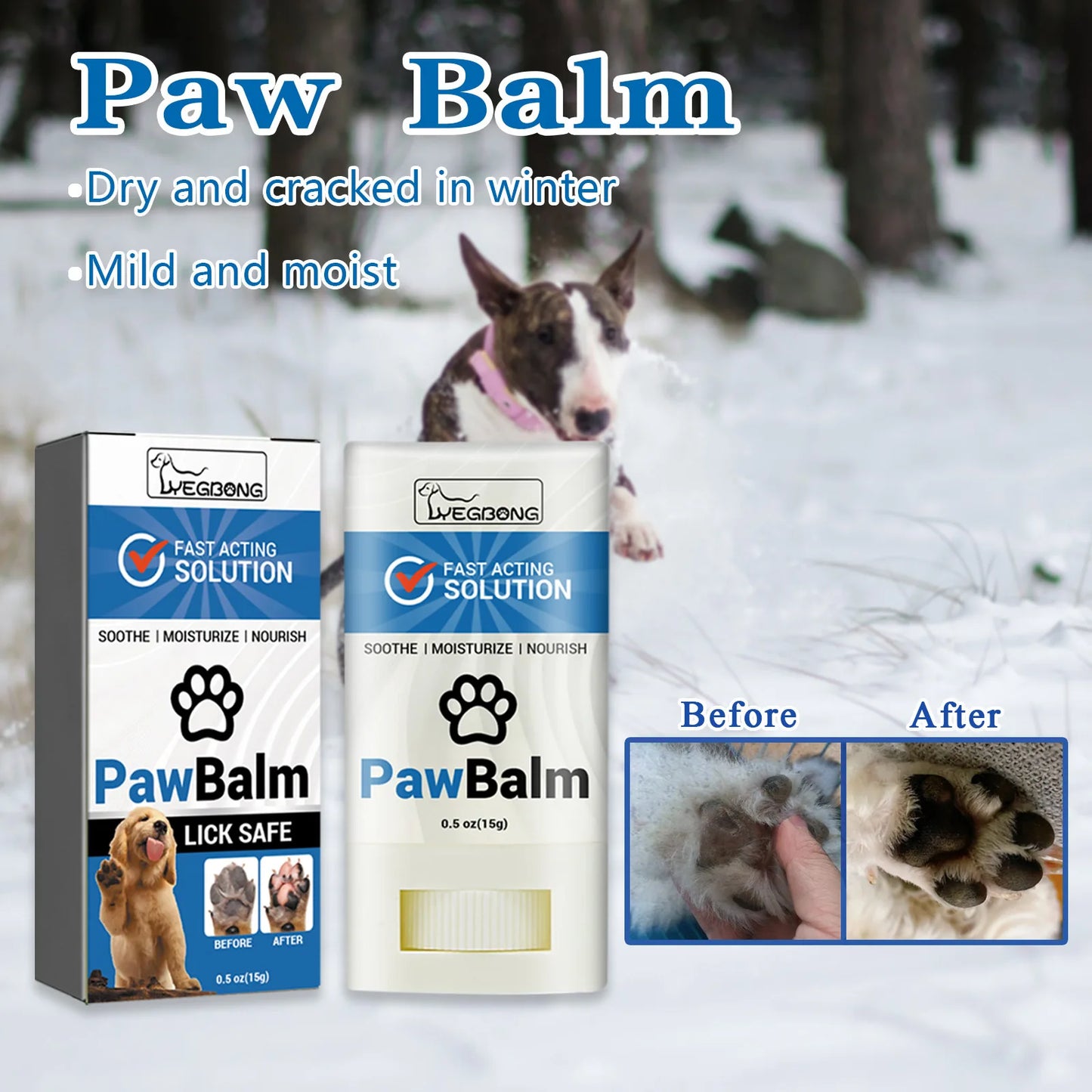 Dog Paw Balm  Moisturizing  Soother Protection From Cracked Paws