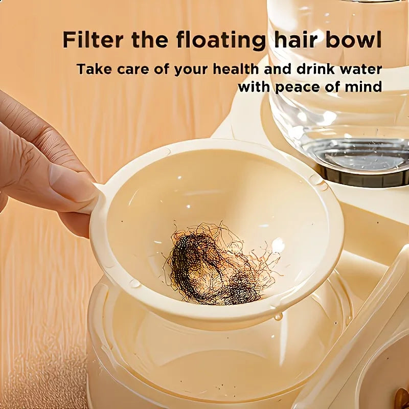 2-in-1 Large Pet Feeder & Water Dispenser, No Battery, Traveling Kit