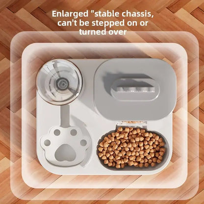 Automatic Cat & Dog Feeder With Water Dispenser One-Piece Design