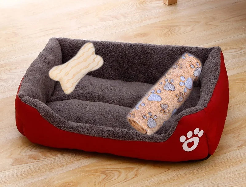 Warm Pet Bed Candy-colored Square Nest