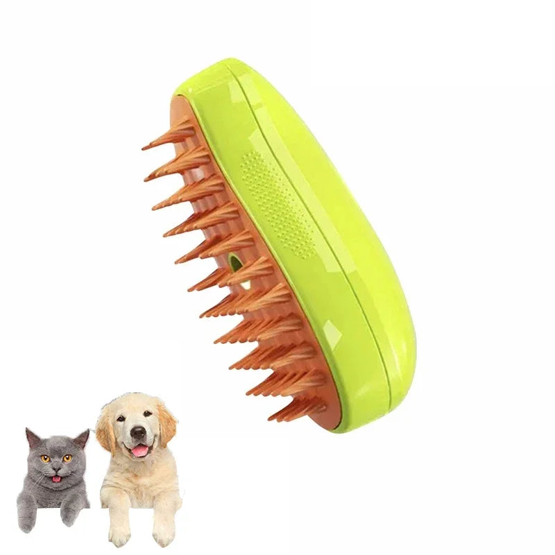 Cat Dog Steam Spray Brush For Massage And Grooming 3 in 1