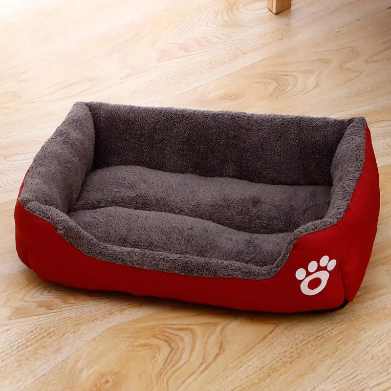 Black Pet Plush Bed Plush Non-Slip and Bite-Resistant