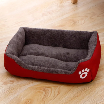 Black Pet Plush Bed Plush Non-Slip and Bite-Resistant