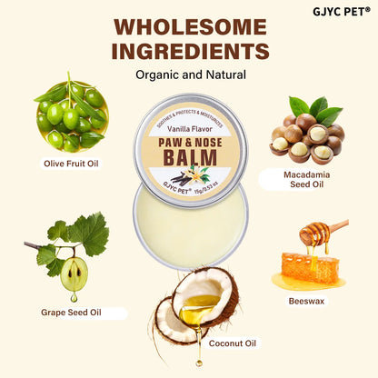 Pet Paw & Nose Balm Vanilla Scent Moisturizing Soothing Anti-Cracking Repair