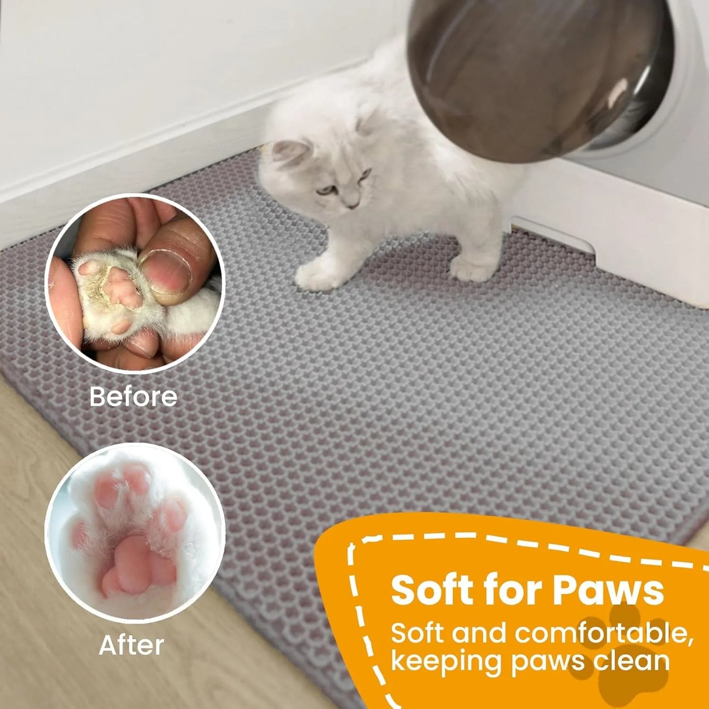 Cat Litter Mat Double Layer Non Slip Litter Box Filter