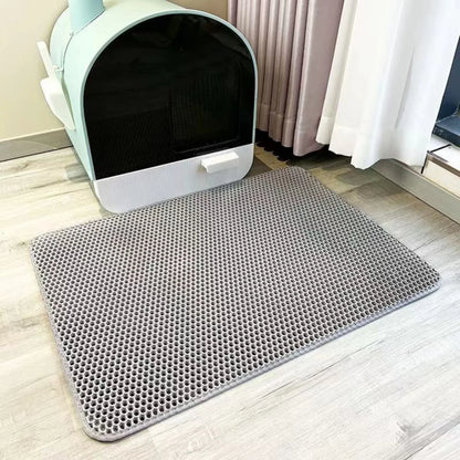 Extra Large Cat Litter Mat Heavy Duty Waterproof 2 Layer Non Slip Washable