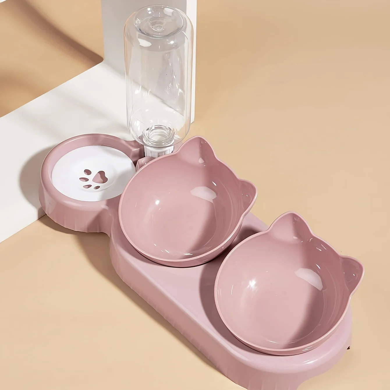 Pet Bowls With Water Feeder, 3 In 1 Ear Design With Neck Protection