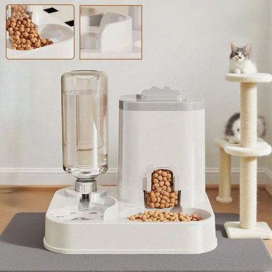 Automatic Cat & Dog Feeder With Water Dispenser One-Piece Design