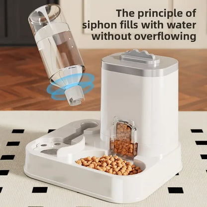 Automatic Cat & Dog Feeder With Water Dispenser One-Piece Design