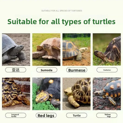 XUEQILIN Premium Tortoise Food for Desert Species - High Fiber Herbivore Diet for Adult &Baby Sulcata,Leopard,and Star Tortoises