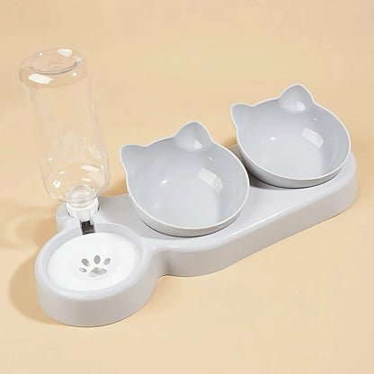 Pet Bowls With Water Feeder, 3 In 1 Ear Design With Neck Protection