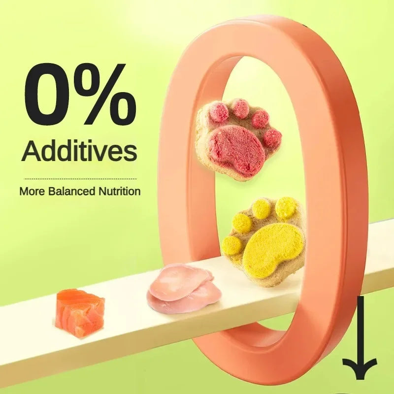 10/20/50Pcs Cat Snacks Freeze-Dried Claw Biscuits