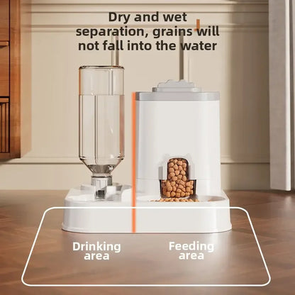 Automatic Cat & Dog Feeder With Water Dispenser One-Piece Design
