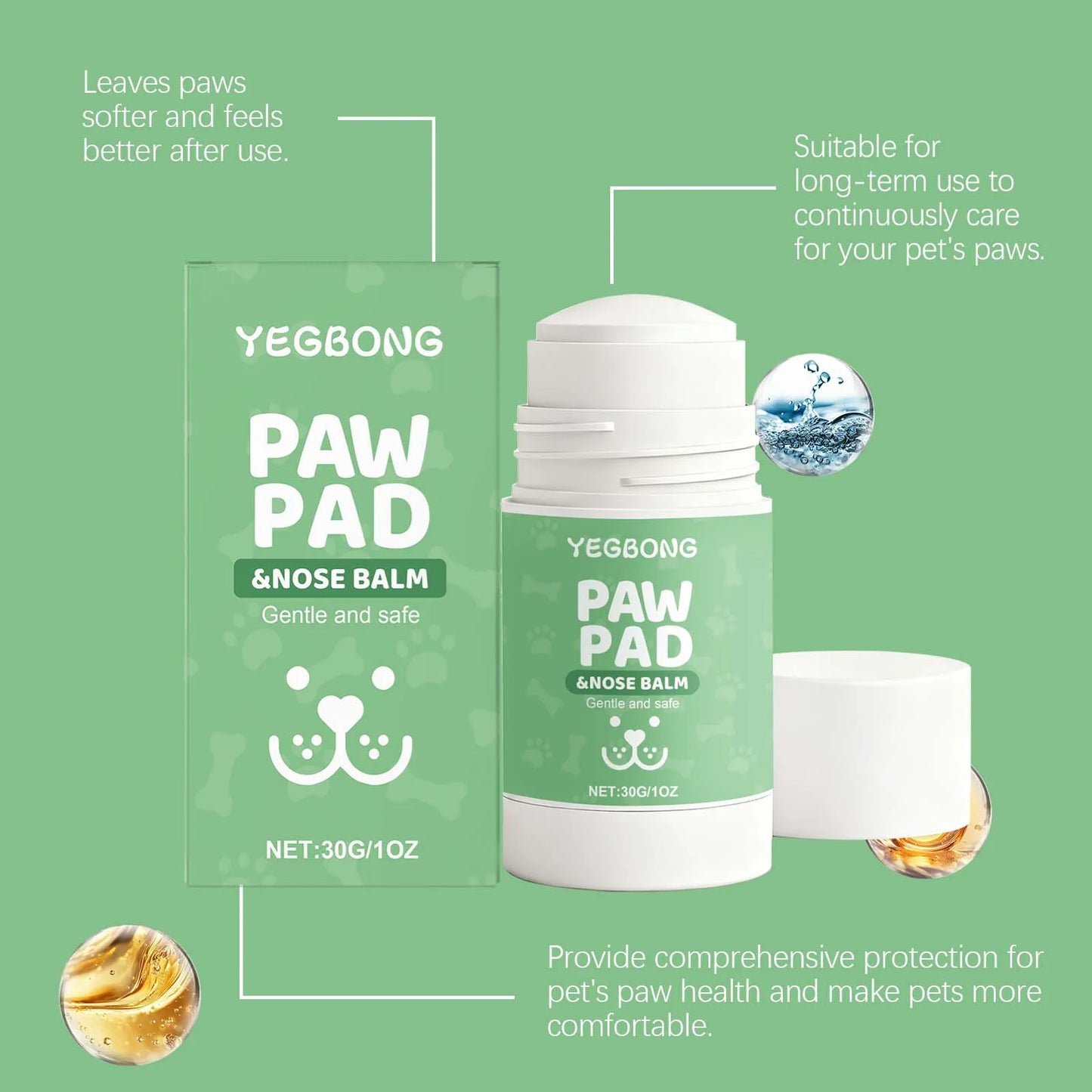 Pet Paw Care Cream for Dogs And Cats - Moisturizing Hydrating Paw Pad & Claw Protection