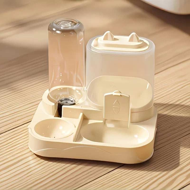 2-in-1 Large Pet Feeder & Water Dispenser, No Battery, Traveling Kit