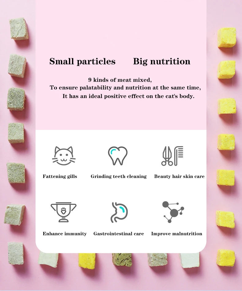 Pet Freeze-Dried Snacks, Freeze Dried Chicken, Breast, Chicken Pellet, Small Quail, Mixed, 500g
