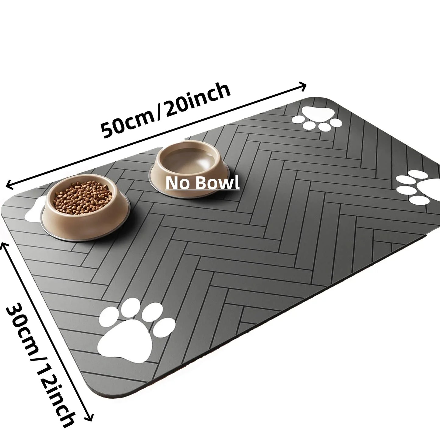 Pet Feeding Mat-Absorbent Pet Placemat for Food and Water Bowl with Waterproof Rubber Material For Quick Dry