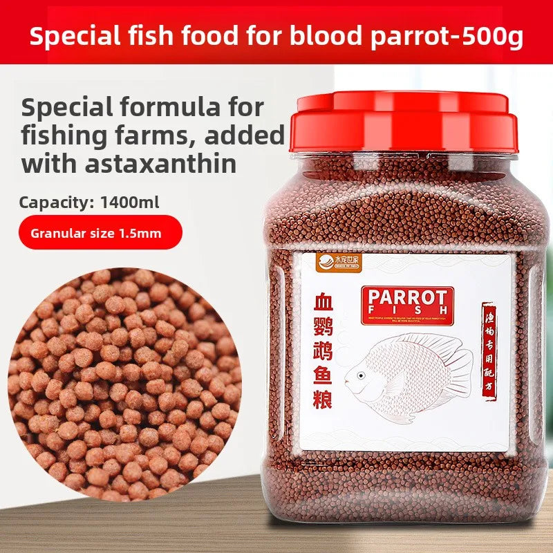 SYSENCIAGA Parrot Fish Food with Color Enhancers-Red Intensifying Formula