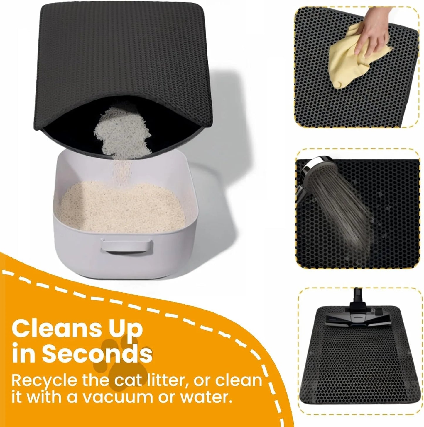 Cat Litter Mat Double Layer Non Slip Litter Box Filter