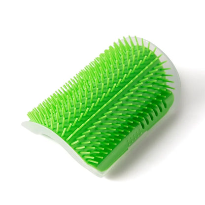 Cat Corner Wall Mounted Scratching Pad Massage Comb Self Groomer Tool For Long Short Fur Kittens
