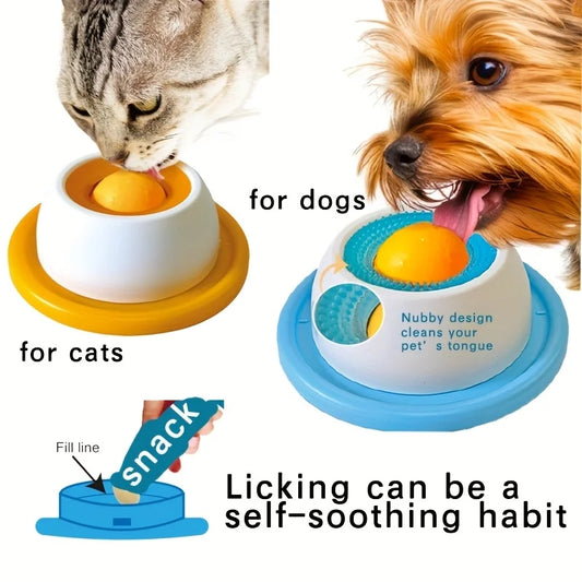 Pet Licking Interactive Snack Bowl, Promotes Dental Health