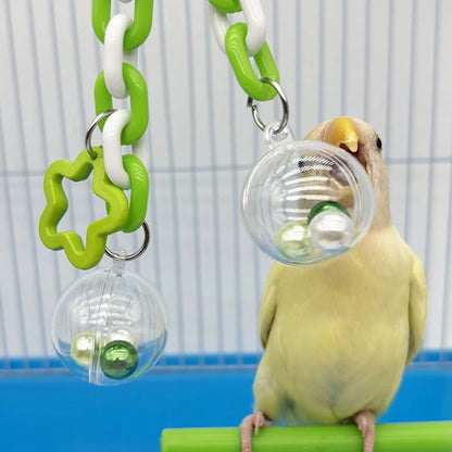 Parrot Toy With Colorful Beads And Hanging Balls