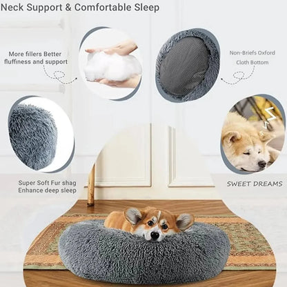 Round Pet Super Soft Bed for Larger Pets