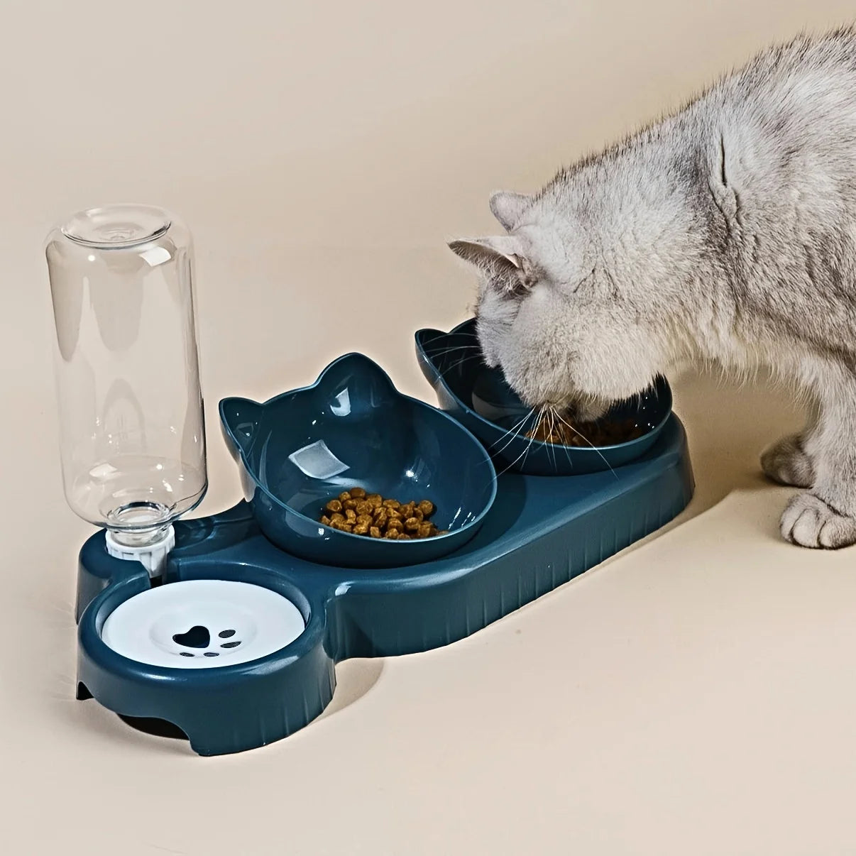 Pet Bowls With Water Feeder, 3 In 1 Ear Design With Neck Protection