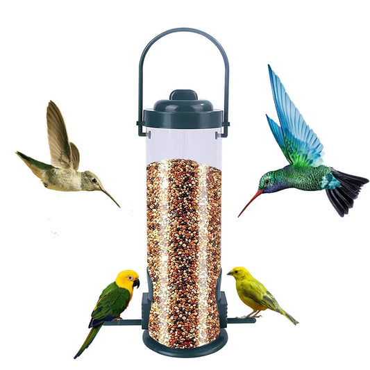 Pet Bird Feeder Food Dispenser Outdoor Hanging