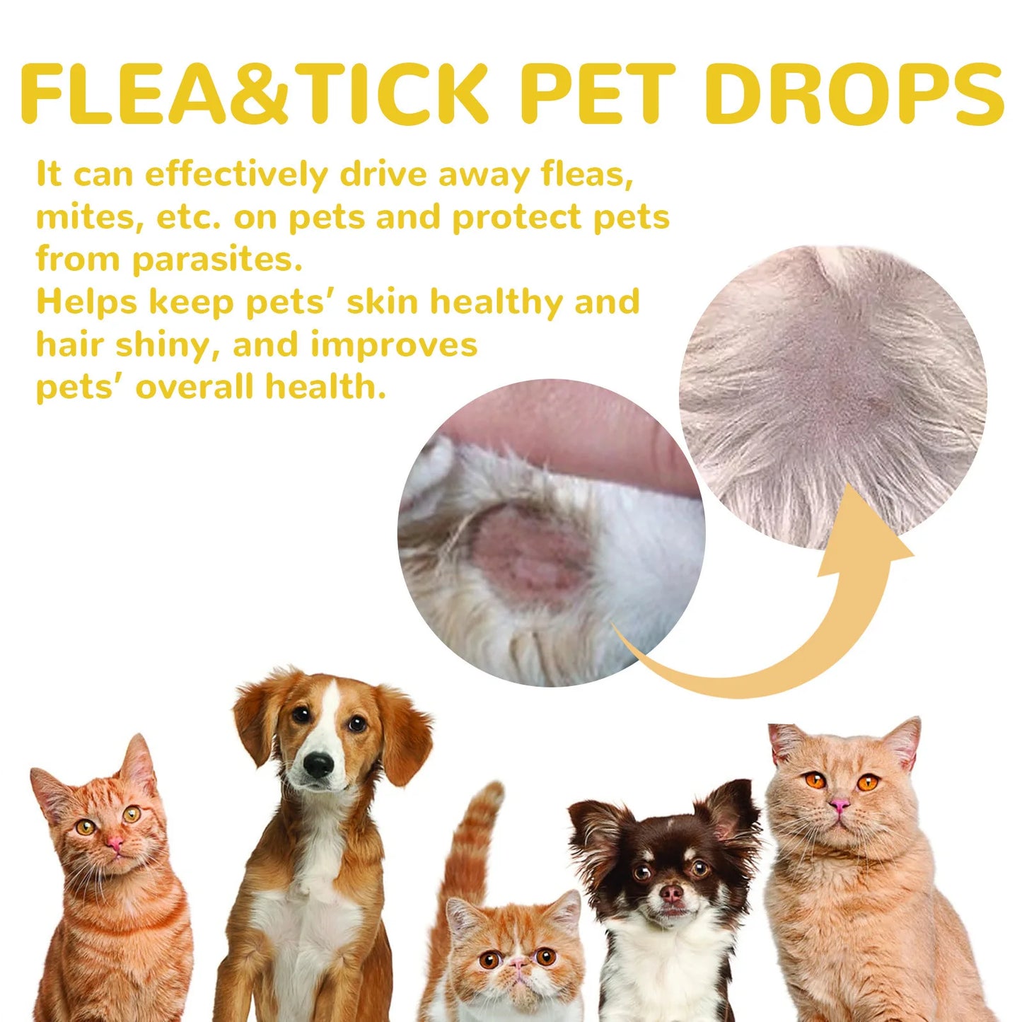 Anti Flea Drops, Lice Remover, Relieve Skin Itching